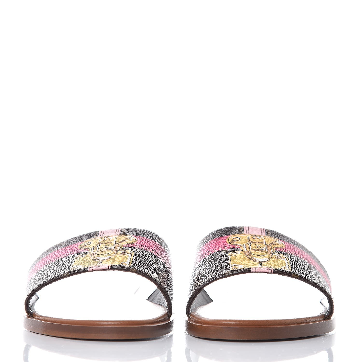 Louis Vuitton Patent Monogram Lock It Flat Mule 36 Cacao 2 of 10