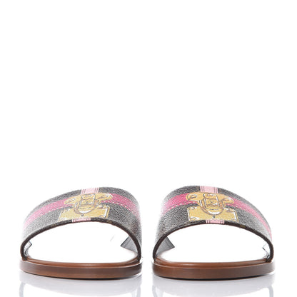 Louis Vuitton Patent Monogram Lock It Flat Mule 36 Cacao 2 of 10