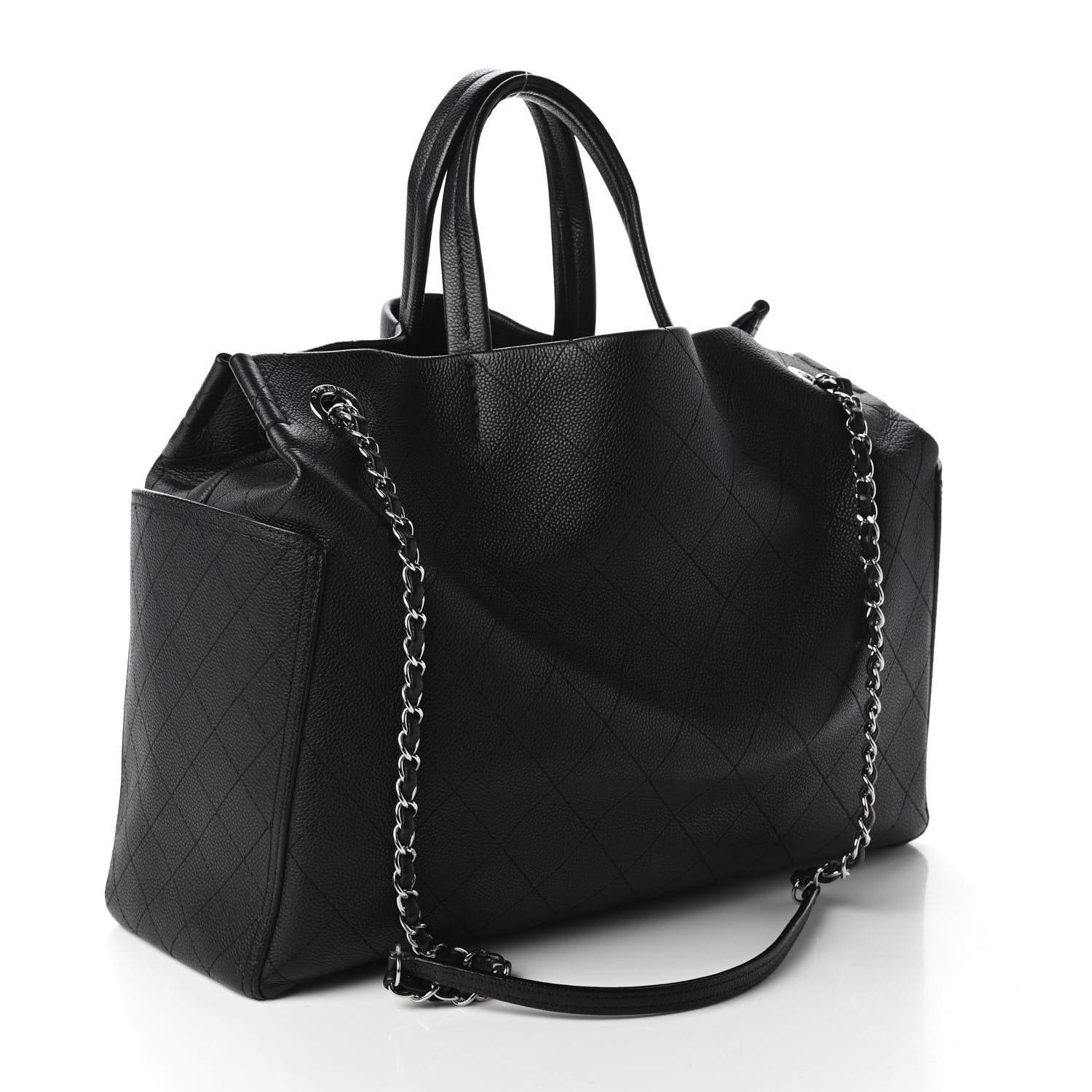 Chanel Grained Calfskin CC Pocket Tote Black 3 of 10