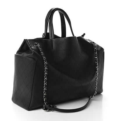 Chanel Grained Calfskin CC Pocket Tote Black 3 of 10
