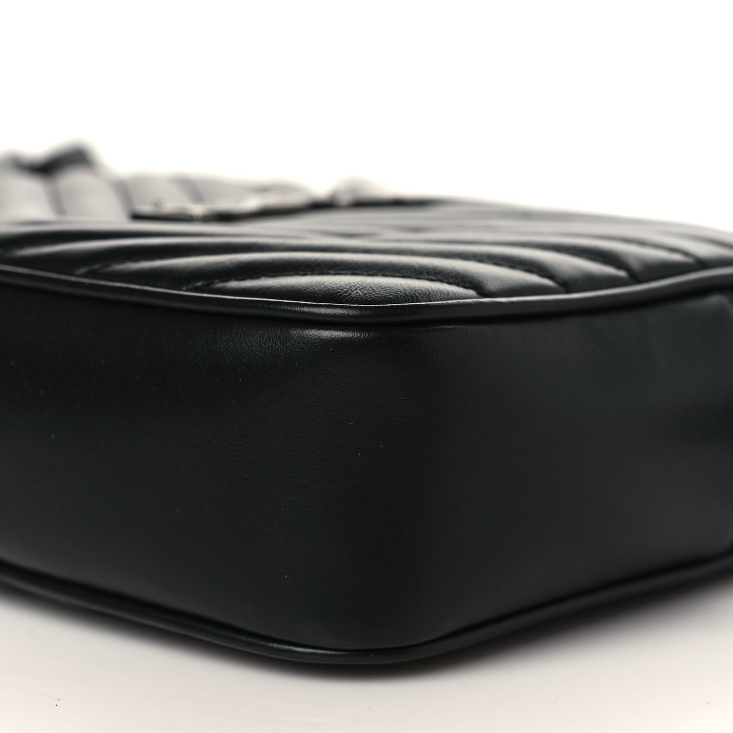 Calfskin Matelasse Monogram Lou Camera Bag Black