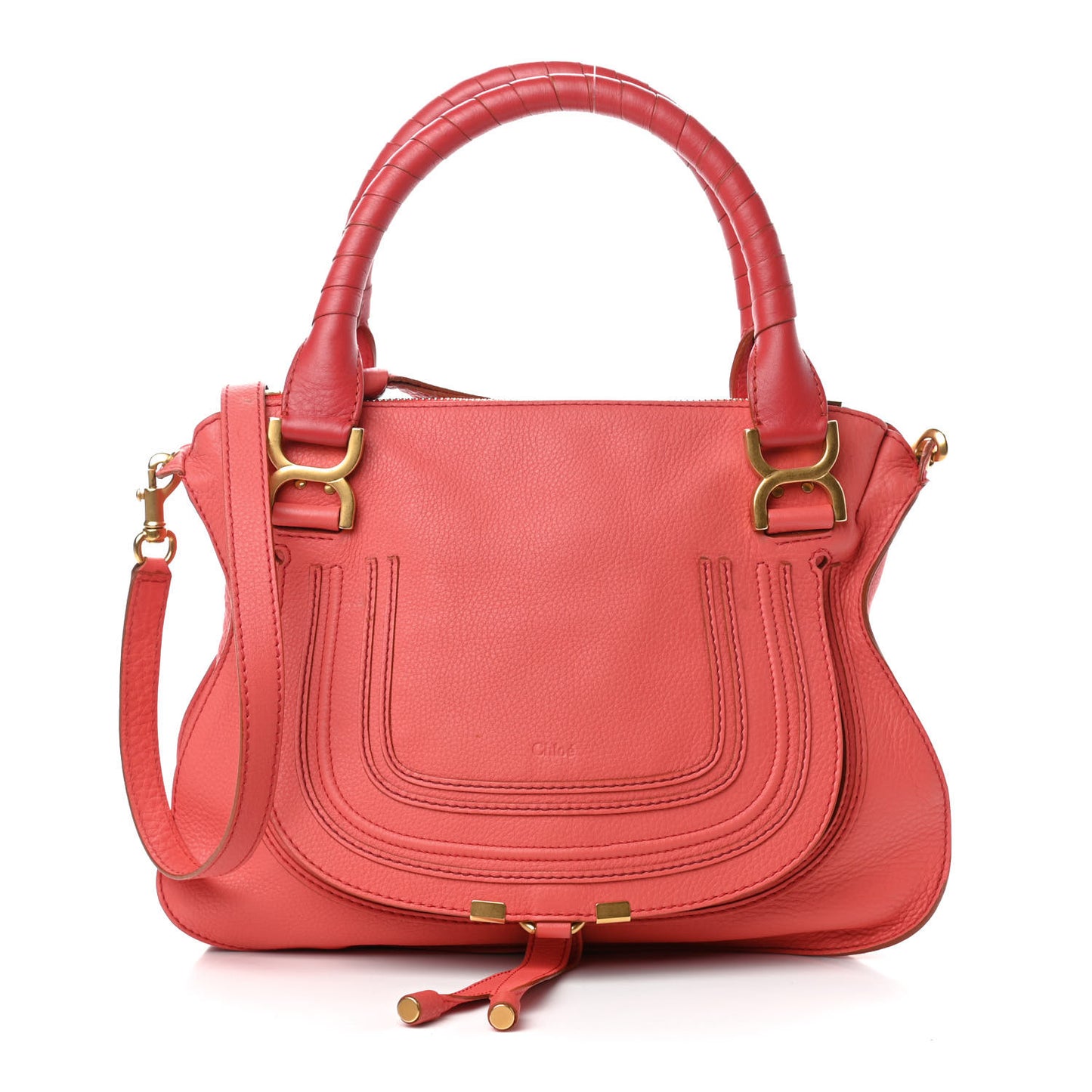 Calfskin Medium Marcie Satchel Paradise Pink
