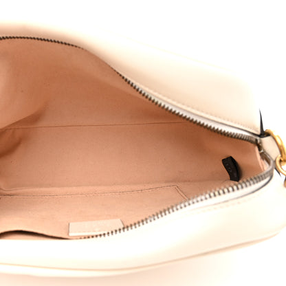 Gucci Calfskin Matelasse Small GG Marmont Chain Shoulder Bag White 5 of 13