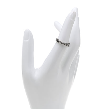 David Yurman Sterling Silver Diamond 5mm Crossover Ring 52 6 2 of 5