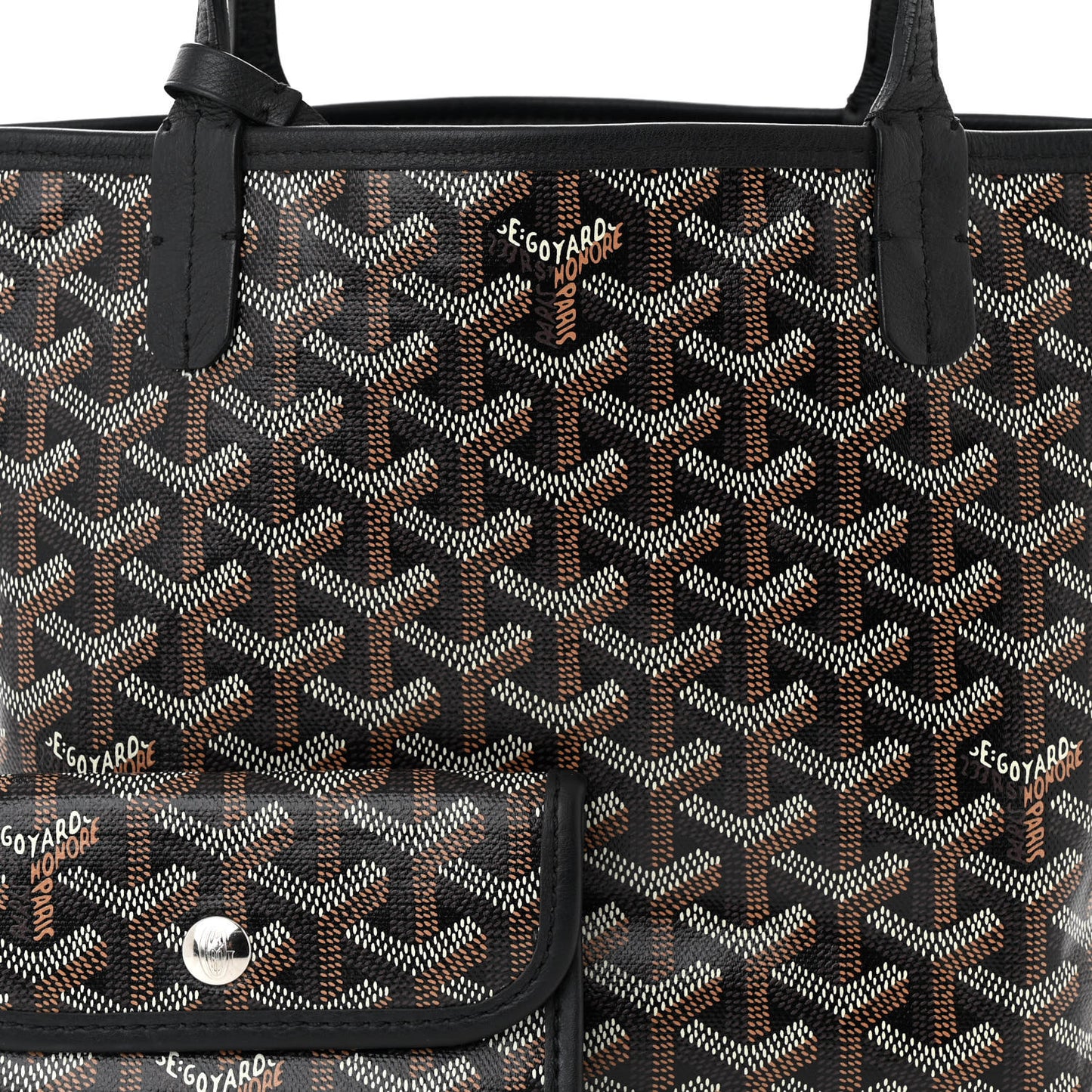 Goyardine Reversible Mini Anjou Black