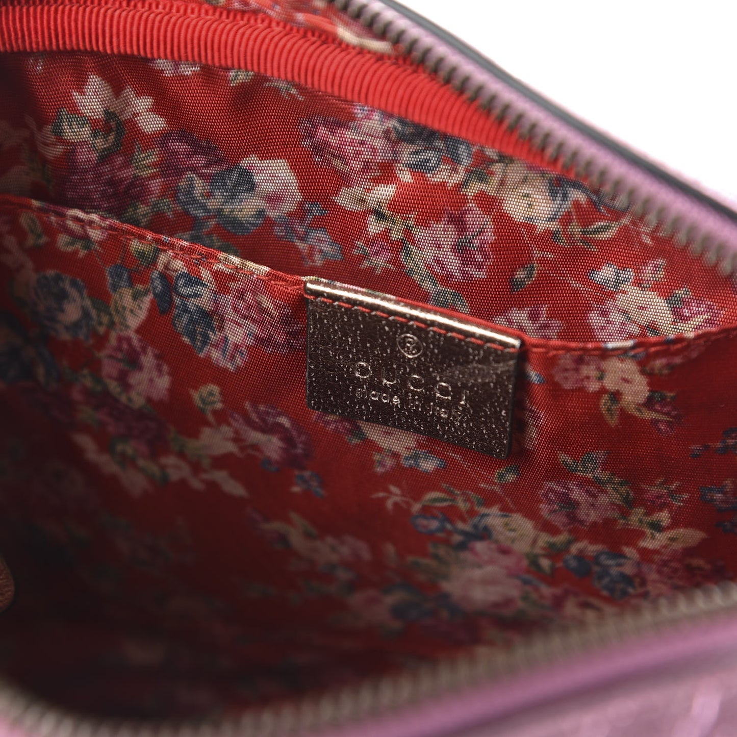 Laminated Nappa Trapuntata Small Zumi Shoulder Bag Rosa Lago Rame