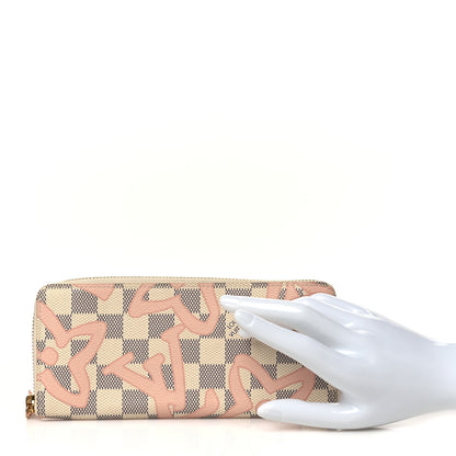 Louis Vuitton Damier Azur Tahitienne Clemence Wallet 2 of 7