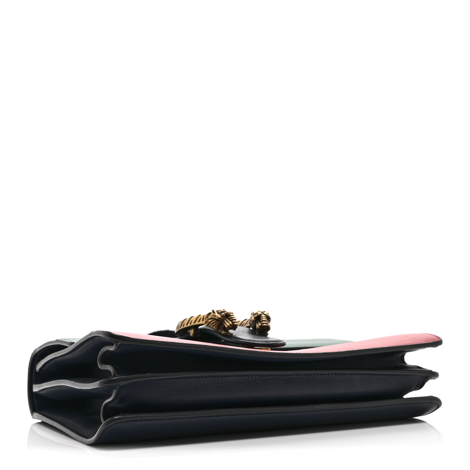 Gucci Moon Calfskin Bamboo Web Medium Dionysus Top Handle Bag Blue Emerald Hibiscus Red 4 of 11