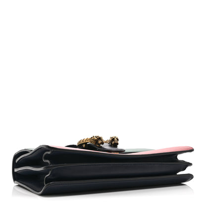 Gucci Moon Calfskin Bamboo Web Medium Dionysus Top Handle Bag Blue Emerald Hibiscus Red 4 of 11