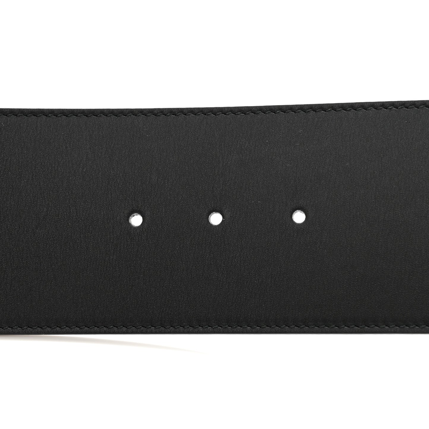 Moon Calfskin Pearl Double G 70mm Belt 80 32 Black Cream