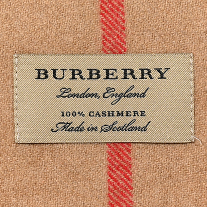 Burberry Cashmere Giant Heart Fringe Scarf Camel 3 of 4