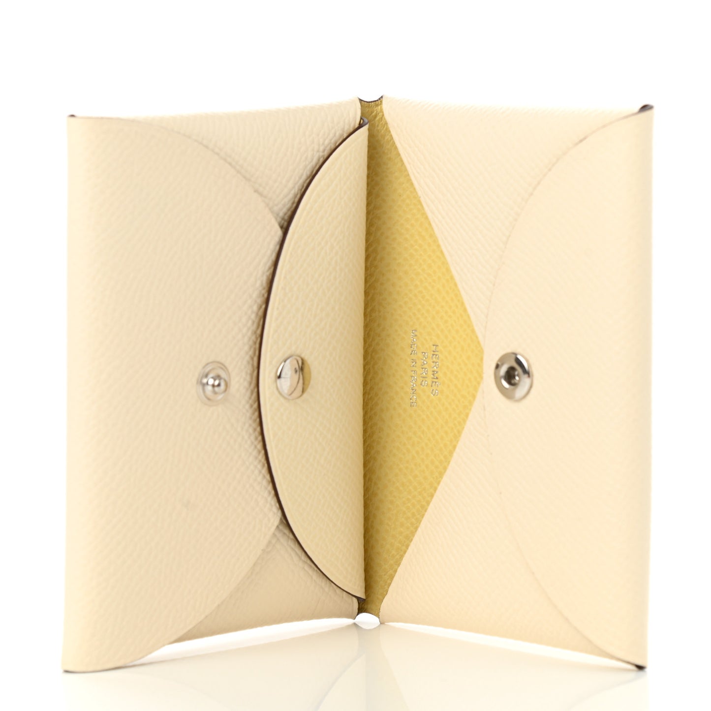 Epsom Verso Calvi Duo Card Case Nata Jaune Poussin