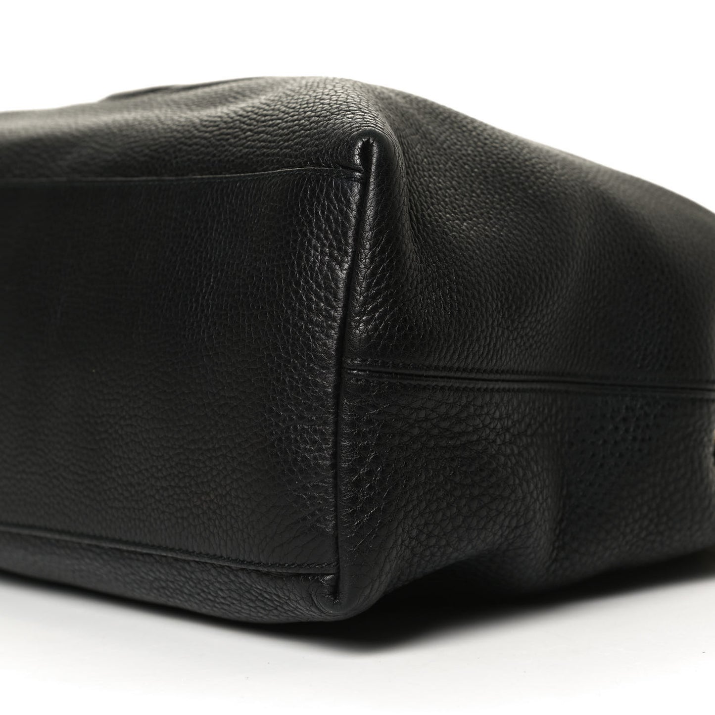 Pebbled Calfskin Medium Soho Chain Shoulder Bag Black