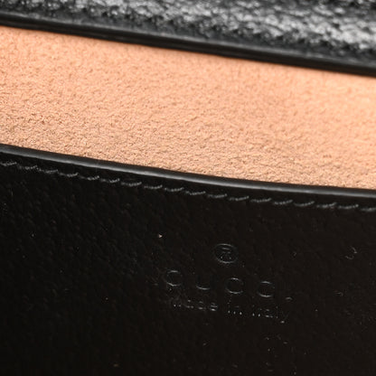 Gucci Textured Dollar Calfskin Web Mini Diana Tote Bag Black Dusty Grey 6 of 11