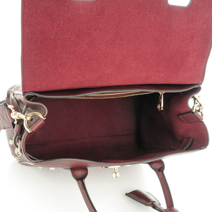 Mulberry Calfskin Studded Medium Cara Delevingne Convertible Satchel Oxblood 5 of 7