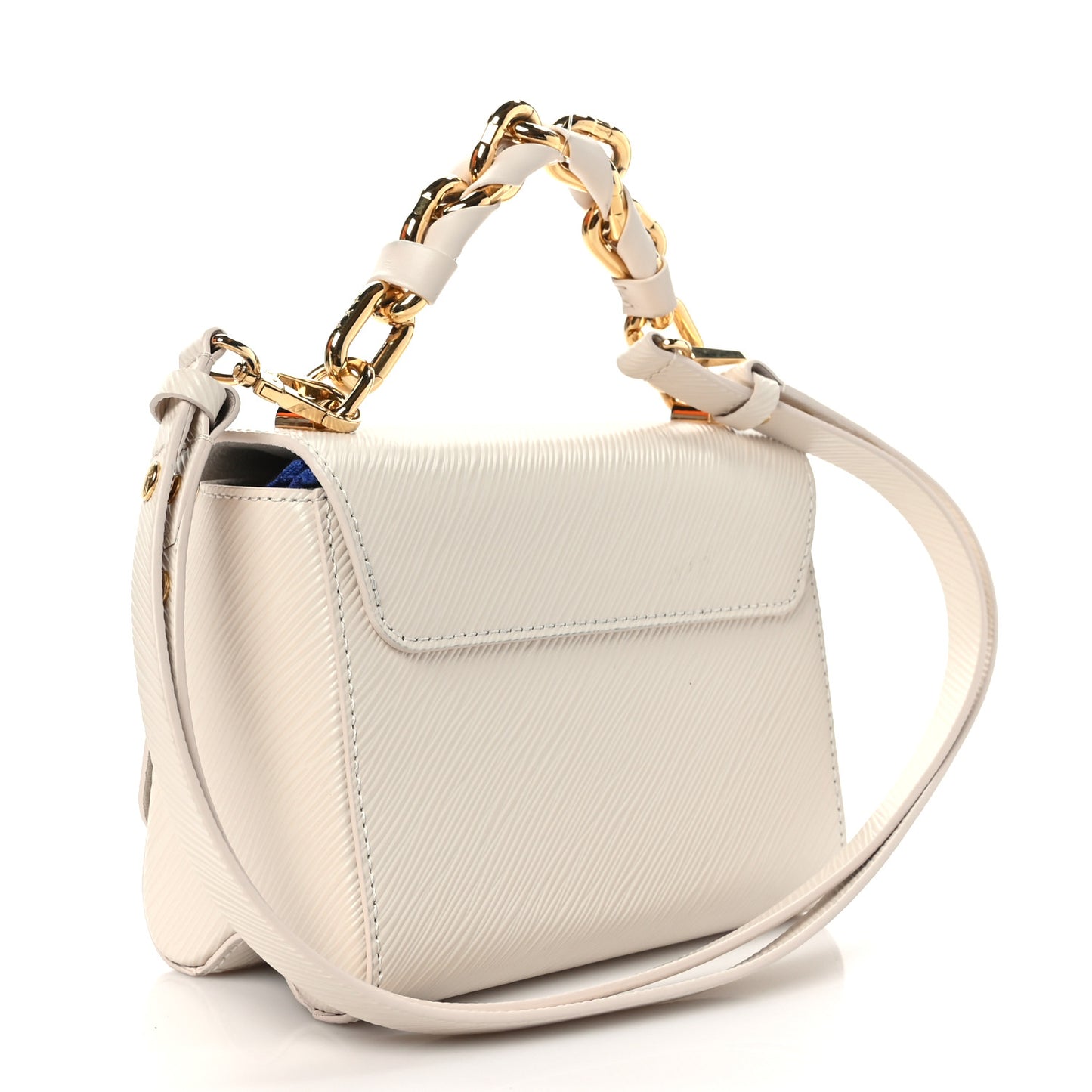 Epi Twist Braided Chain Shoulder Bag PM Quartz White