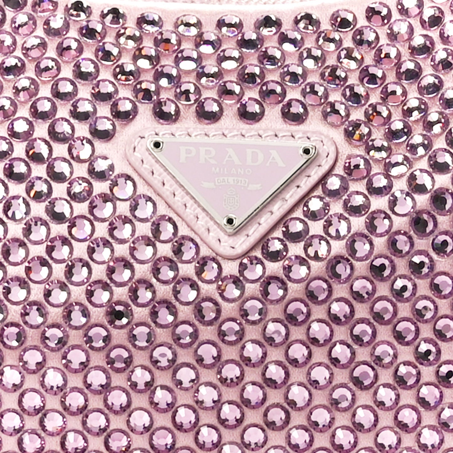 Satin Crystal Mini Re-Edition 2000 Bag Alabastro