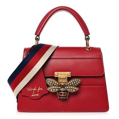 Gucci Calfskin Sylvie Web Small Queen Margaret Top Handle Bag Red 1 of 9