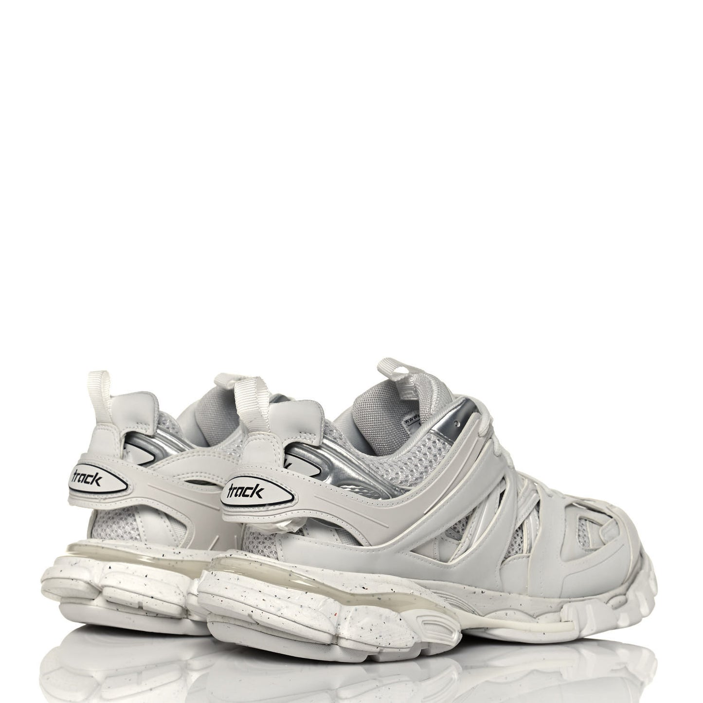 Rubber Mesh Fabric Monocolor Recycled Sole Womens Track Sneakers 40 White