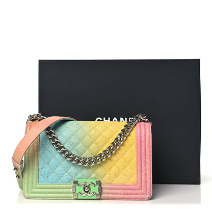 Chanel Caviar Quilted Medium Cuba Rainbow Boy Flap Multicolor Rainbow Boy Flap Multicolor 12 of 12