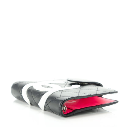 Chanel Calfskin Quilted Small Cambon Agenda Planner Black White 4 of 7