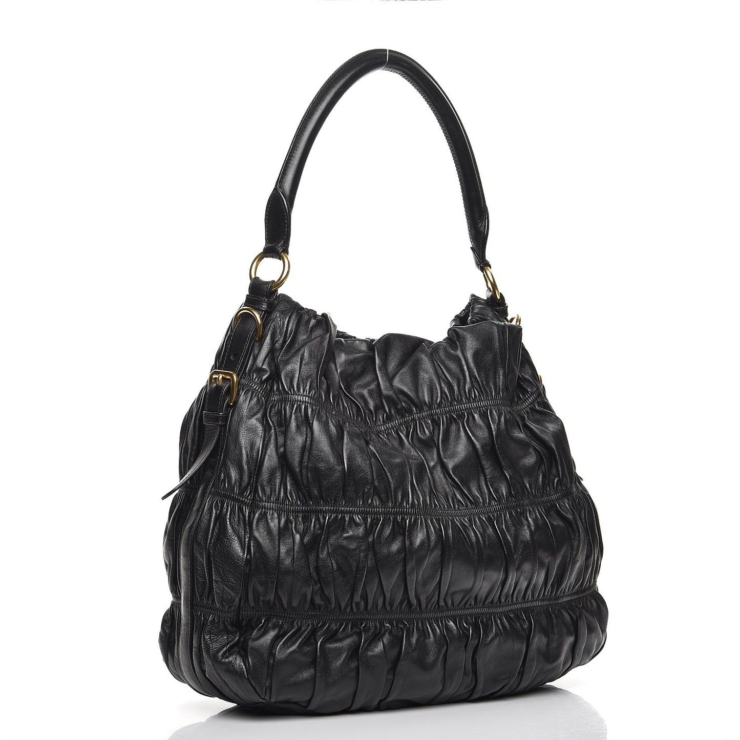 Nappa Gaufre Hobo Nero Black