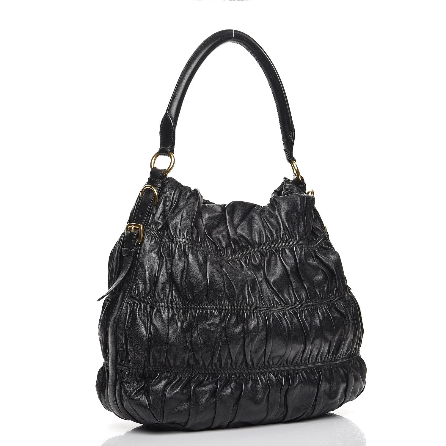 Prada Nappa Gaufre Hobo Nero Black 3 of 12