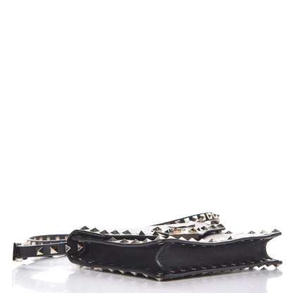 Valentino Garavani Vitello Rockstud Shoulder Flap Bag Black 4 of 6