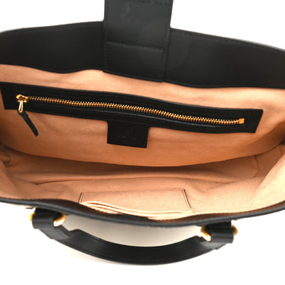 Gucci Soft GG Supreme Monogram Bees Small Crossbody Tote Beige Oro Black 4 of 9