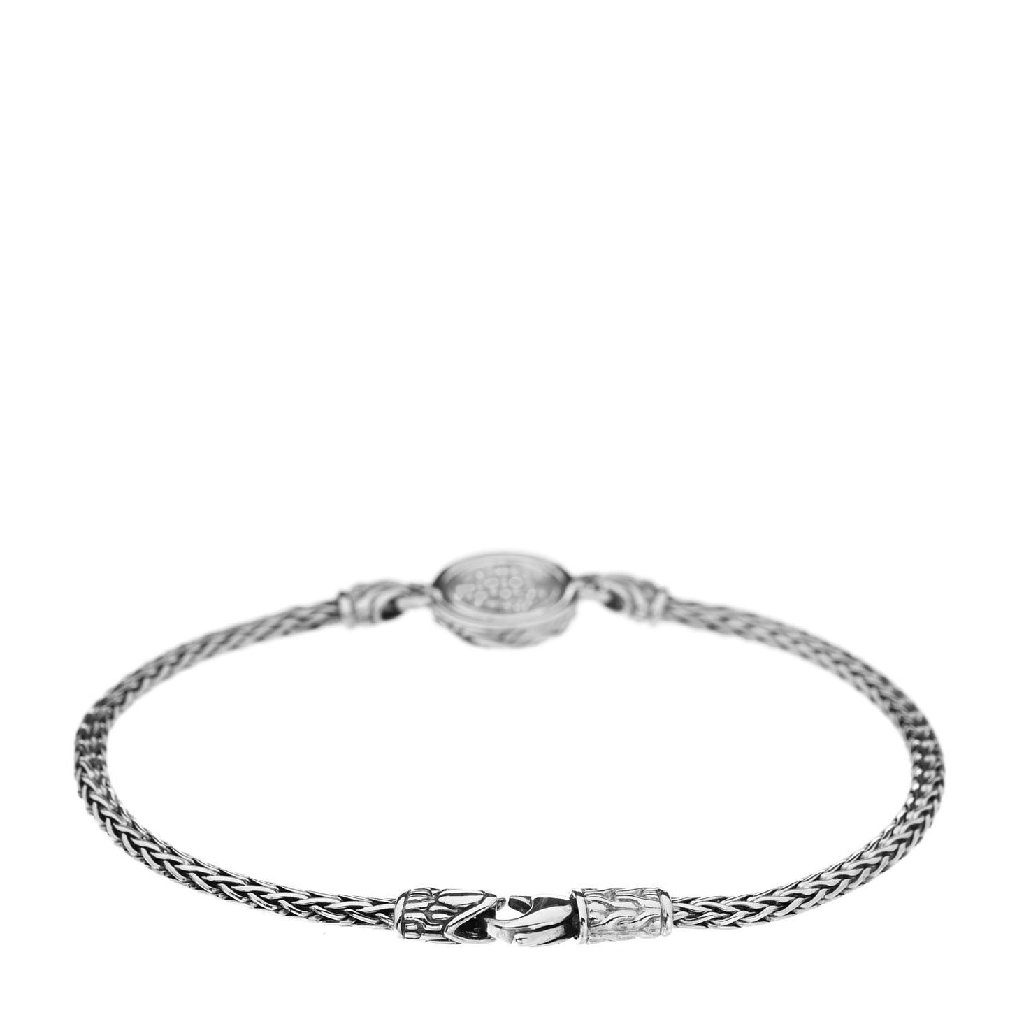Sterling Silver White Sapphire Classic Chain Round Station Bracelet