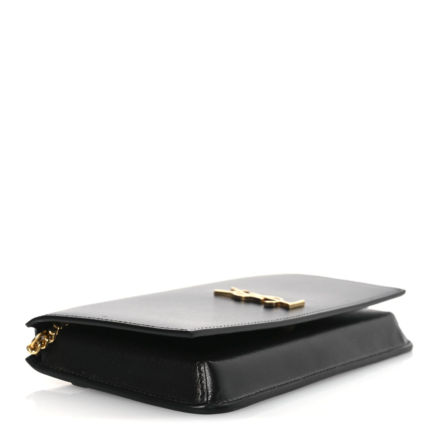 Smooth Calfskin Monogram Phone Holder Crossbody  Black