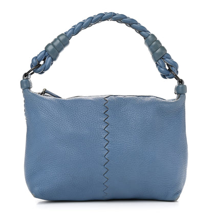 Bottega Veneta Cervo Deerskin Braided Shoulder Bag Blue 1 of 14