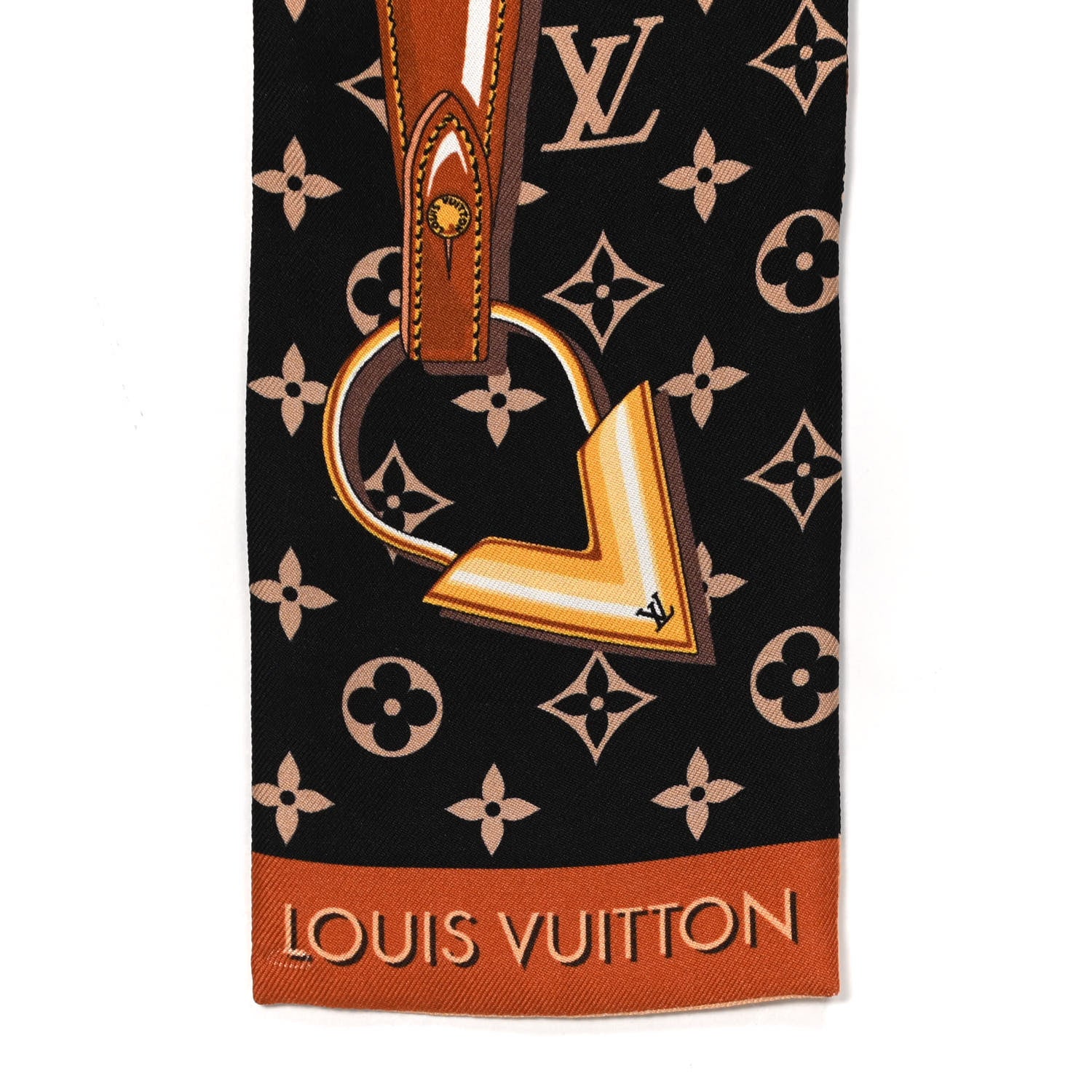 Louis Vuitton Silk Monogram Wild At Heart Bandeau Black 3 of 7