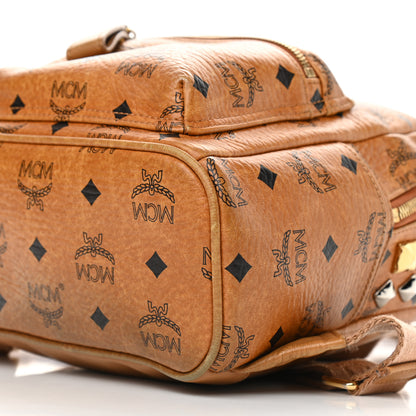 MCM Visetos Stud Mini Crown Stark Backpack Cognac 7 of 14
