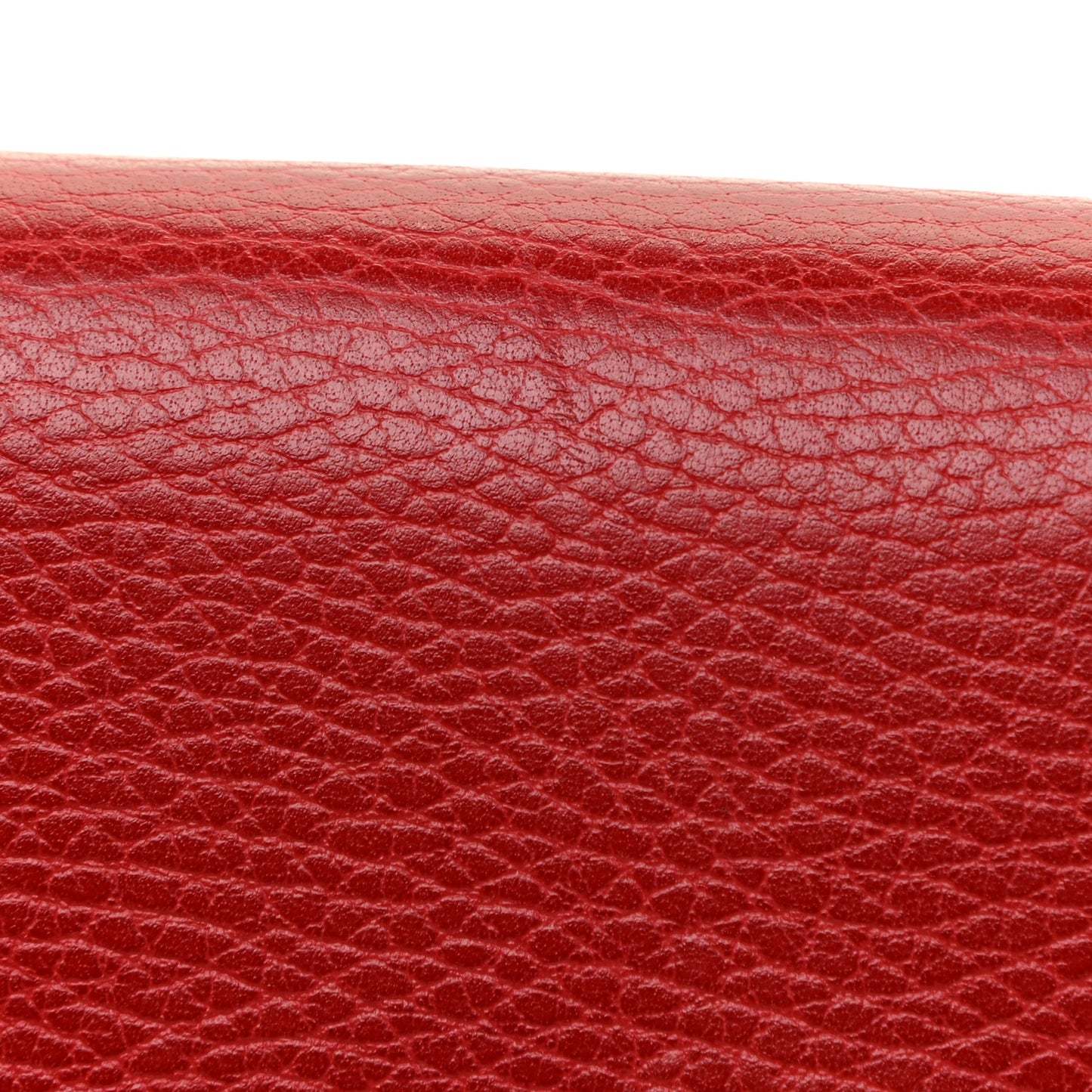 Dollar Calfskin Petite GG Marmont Wallet Chain Bag Hibiscus Red