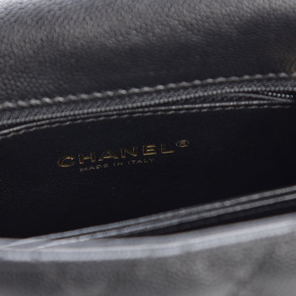 Chanel Caviar Lizard Quilted Mini Coco Handle Flap Black 6 of 7
