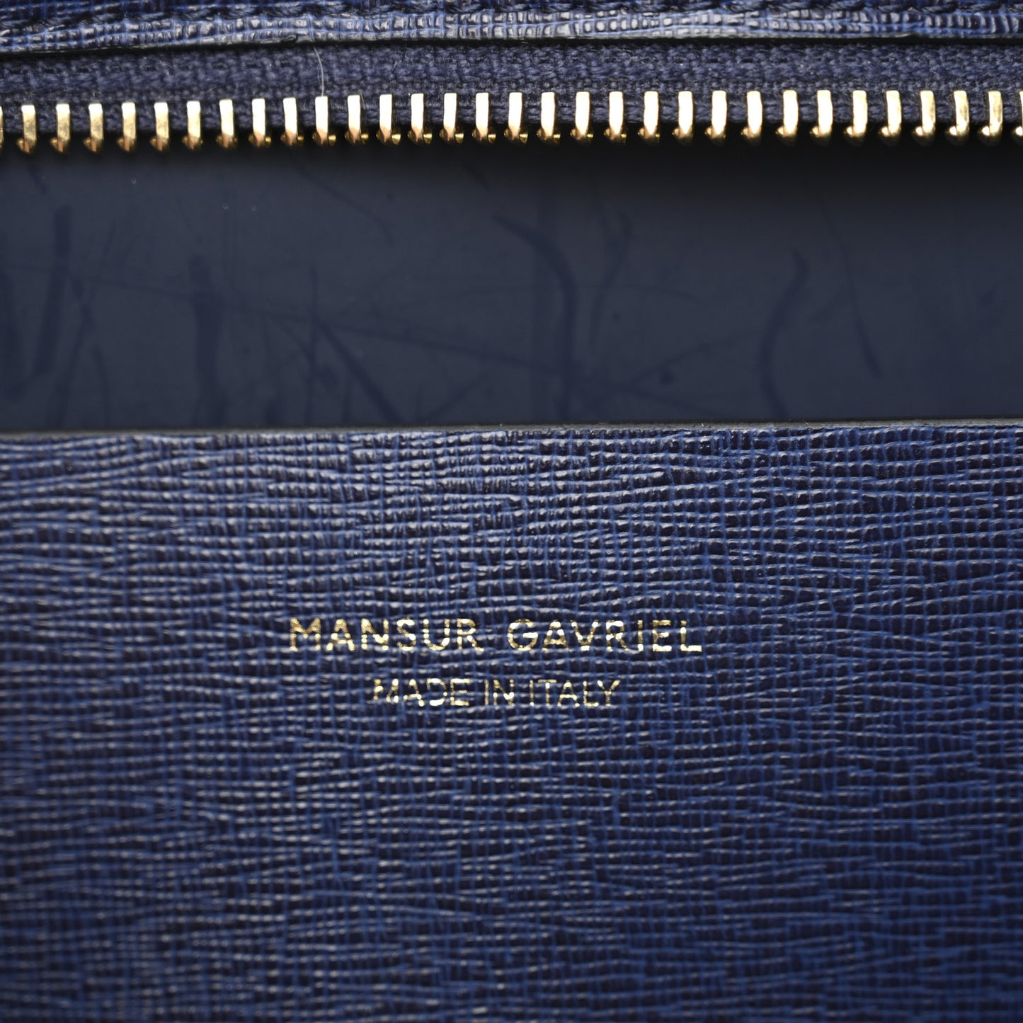 Saffiano Small Zip Tote Navy