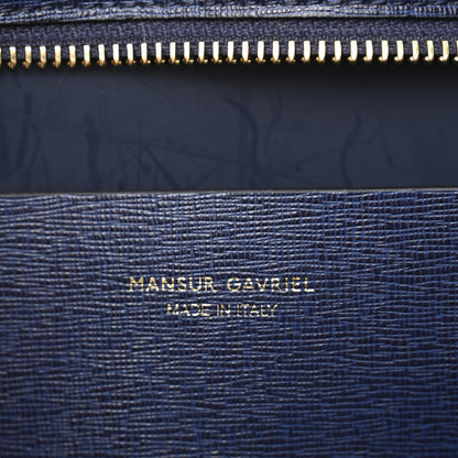 Mansur Gavriel Saffiano Small Zip Tote Navy 6 of 9
