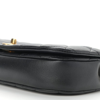 Chanel Calfskin Quilted Coco Mail Clutch With Chain Black 11 of 14