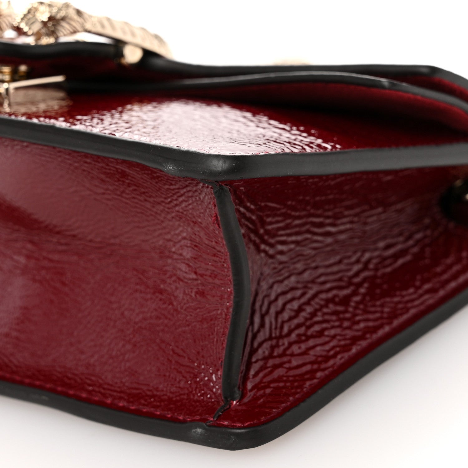 Gucci Crinkled Patent Mini Dionysus Shoulder Bag Rosso Ancora Red 9 of 9
