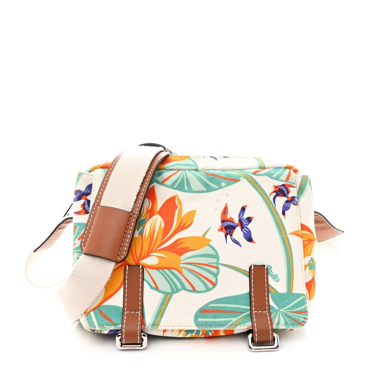 Canvas Waterlily Print Paula's Ibiza Messenger Multicolor
