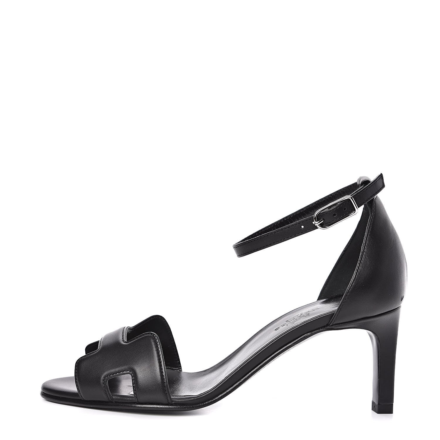 Hermes Calfskin Premiere Sandals 35 Black 1 of 8