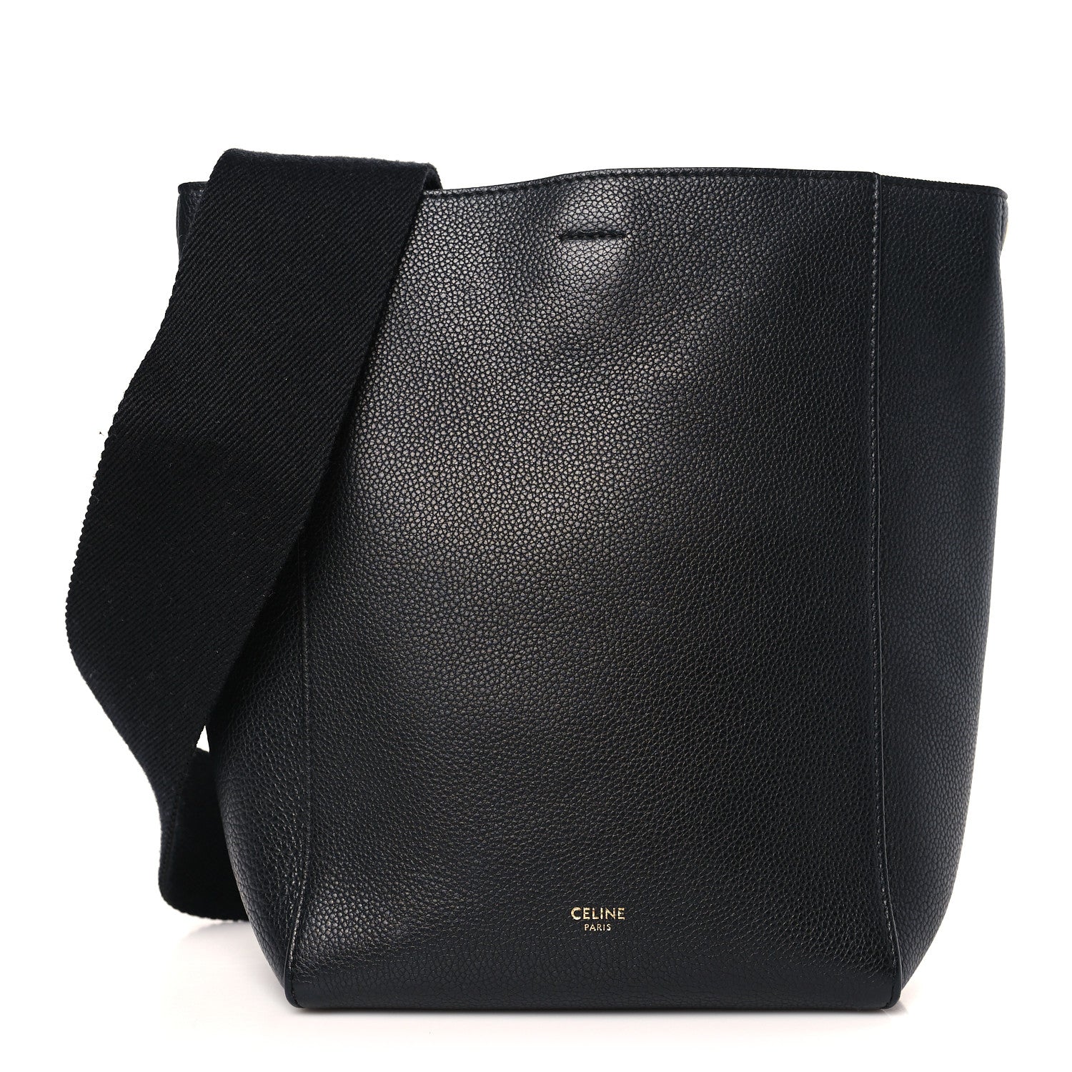 Celine Soft Grained Calfskin Small Sangle Bucket Bag Black 1 of 8