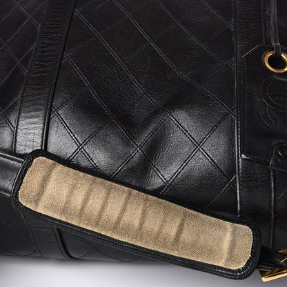 Chanel Calfskin Stitched Duffel Bag Black 11 of 21