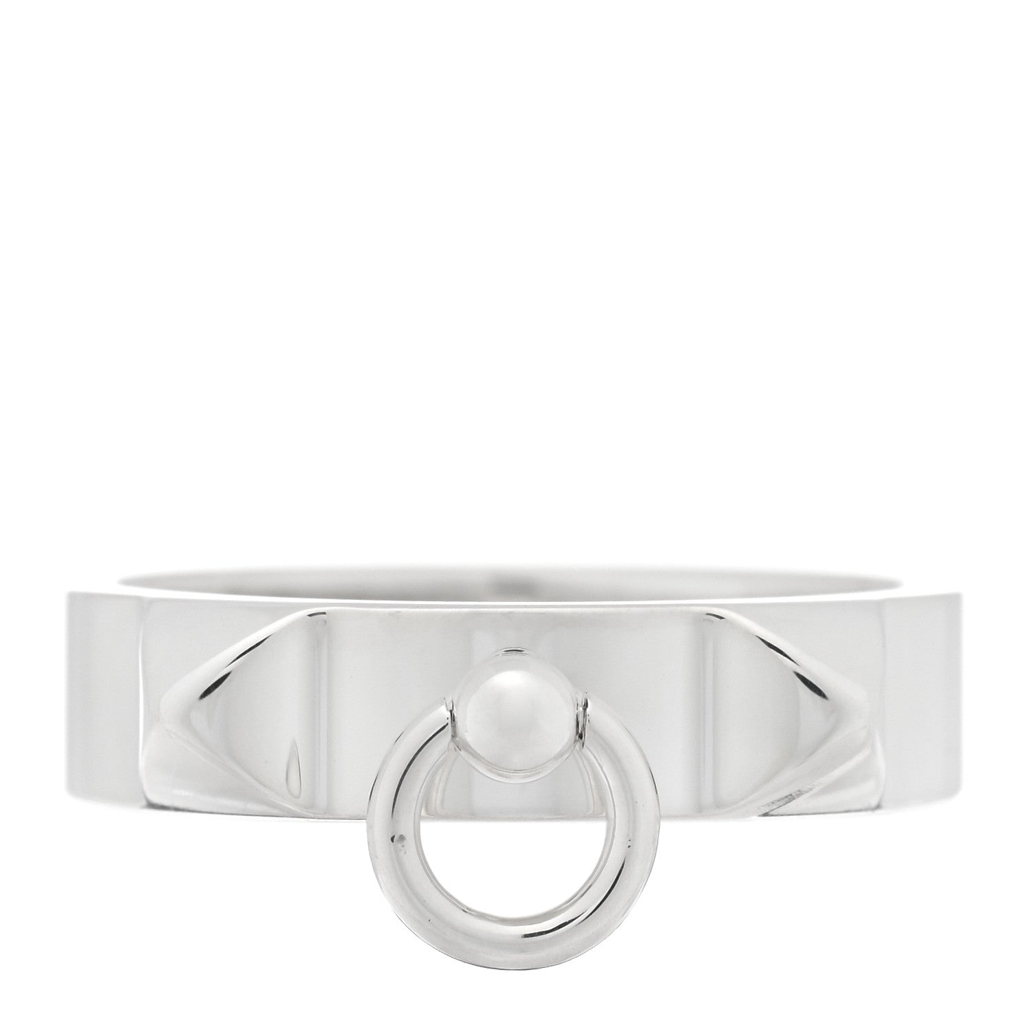 Hermes Sterling Silver PM Collier De Chien Ring 59 8.75 1 of 5