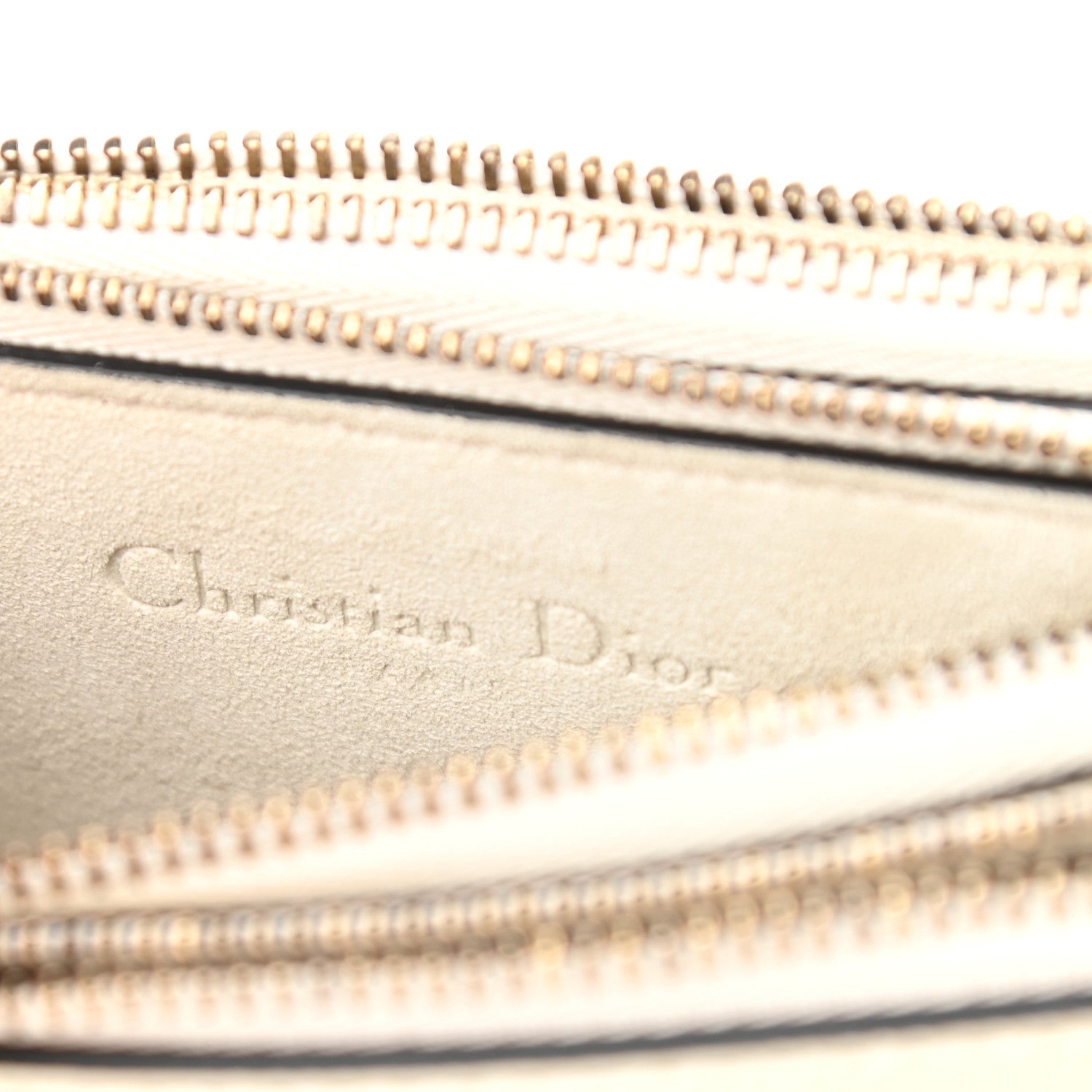 Christian Dior Grained Calfskin Saddle Pouch With Strap White 6 of 9
