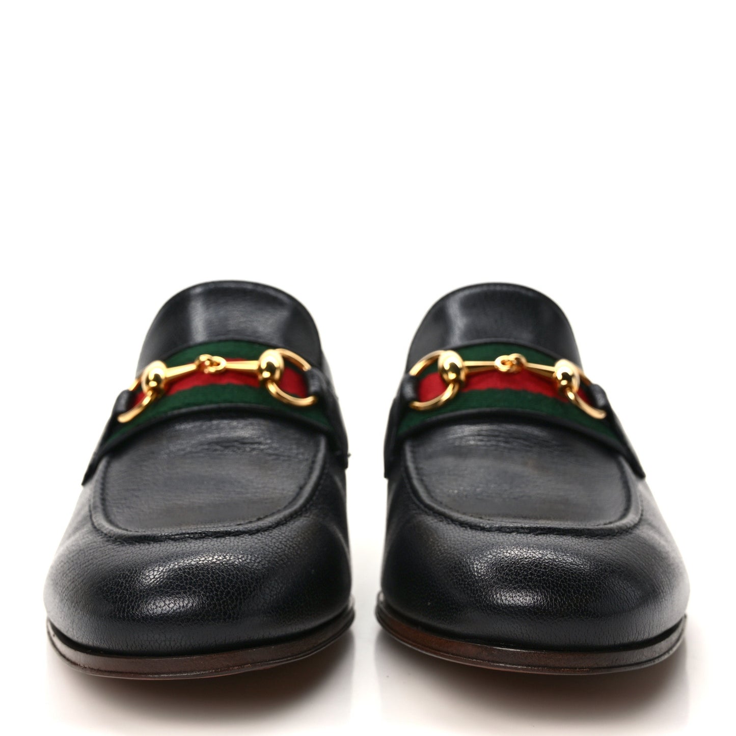 Goatskin Web Mens Horsebit Loafers 6.5 Black