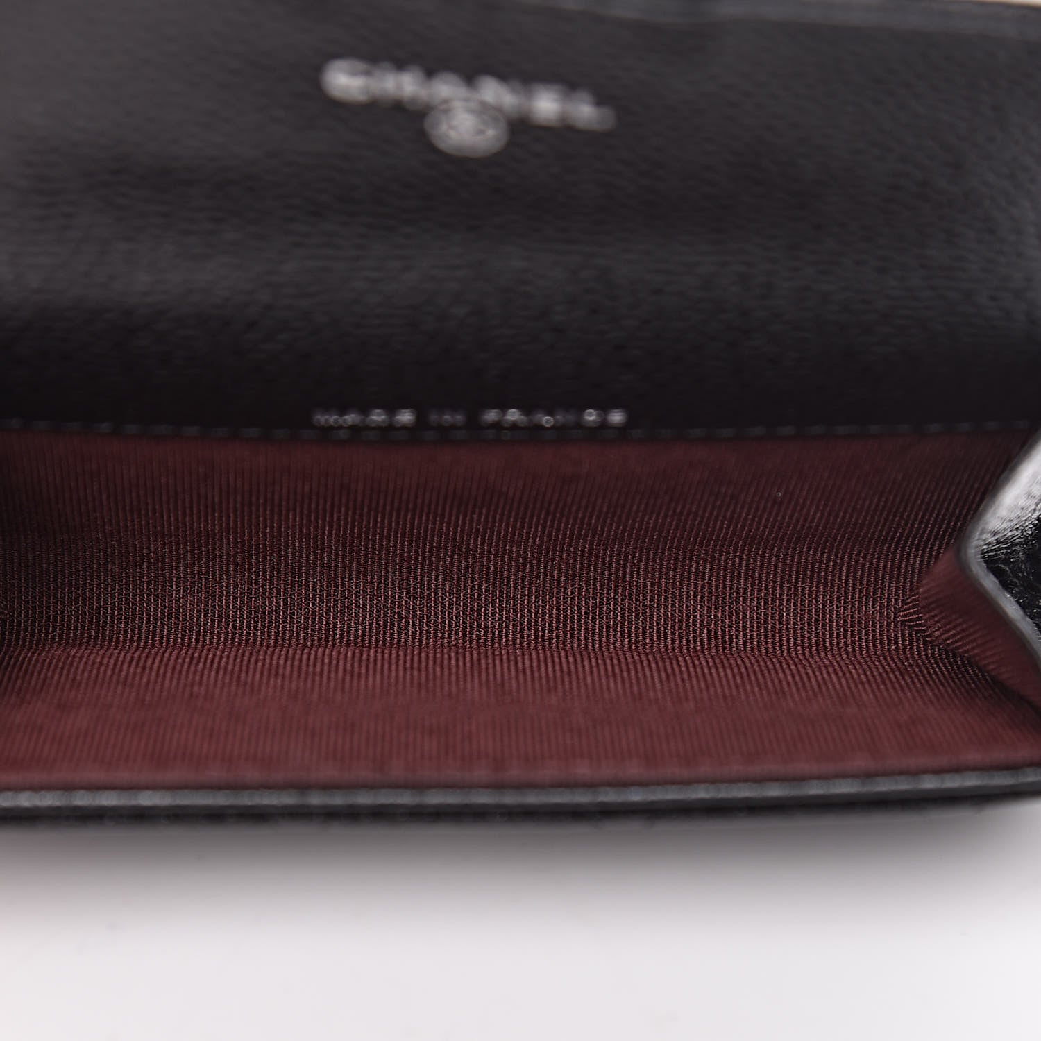 Chanel Caviar Quilted Flap Card Holder Wallet Black 5 of 11