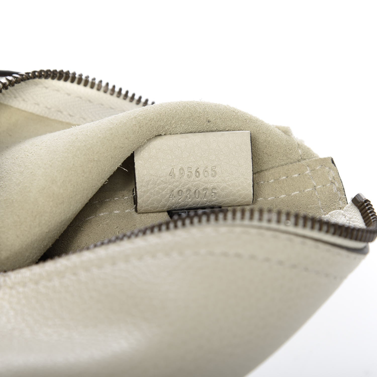 Gucci Pebbled Calfskin Medium Logo Portfolio Clutch White 7 of 7