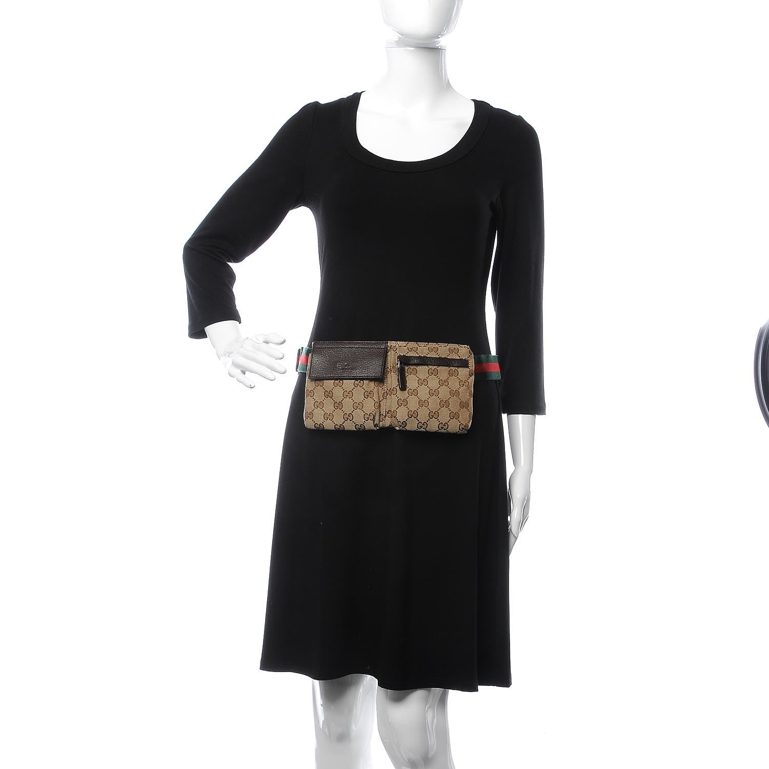 Gucci Monogram Web Belt Bag Dark Brown 2 of 8